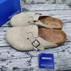 BIRKENSTOCK Boston Taupe Soft footbed